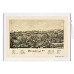Morrisville, mapa panorámico del VT - 1889
