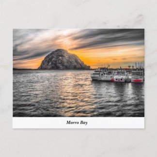 Morro Rock en la postal del atardecer