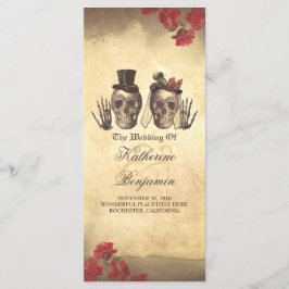 Mortal calavera gótica pareja programas de bodas