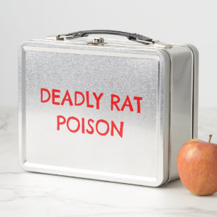 Mortal Rat Poison Funny Horror Lunchbox Metalizado