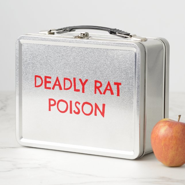 Mortal Rat Poison Funny Horror Lunchbox Metalizado (In situ)