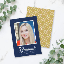 Mortarboard Script Editable Colores Foto Graduada