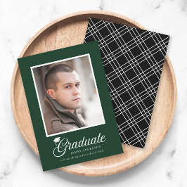 Mortarboard Script Editable Colores Foto Graduada