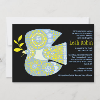 MOSAIC DOVE of PEACE Bat Mitzvah Invitación