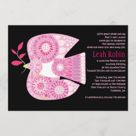 MOSAIC DOVE of PEACE Jewish Baby Naming Invitación