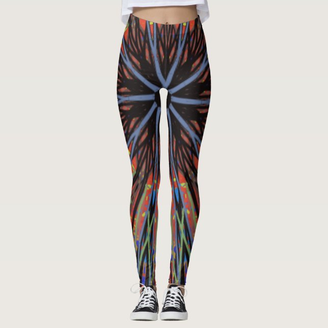 Mosaic Mandala Blue y Purple Leggings (Anverso)