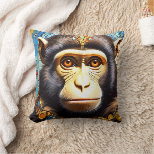 Mosaic Monkey Designer almohada de cojín Tira