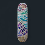 Mosaic Skateboard<br><div class="desc">Este tablero de patines está decorado con un mosaico de conchas. Porque creamos nuestra propia obra de arte no encontrarás esta imagen exacta de otros diseñadores. Original Mosaico © Michele Davies.</div>