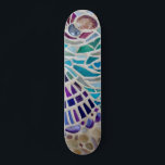 Mosaic Skateboard<br><div class="desc">Este tablero de patines está decorado con un mosaico de conchas. Porque creamos nuestra propia obra de arte no encontrarás esta imagen exacta de otros diseñadores. Original Mosaico © Michele Davies.</div>