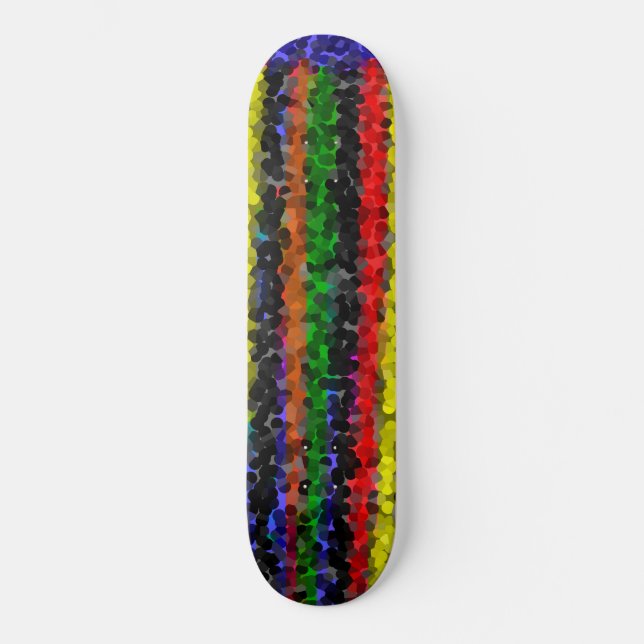 Mosaic Stripes Skateboard (Anverso)