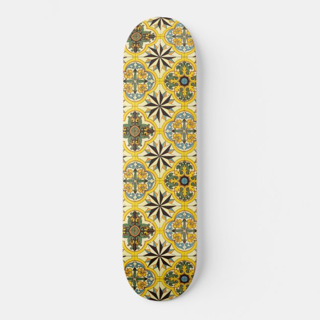 Mosaic Tile Pattern Skateboard (Anverso)