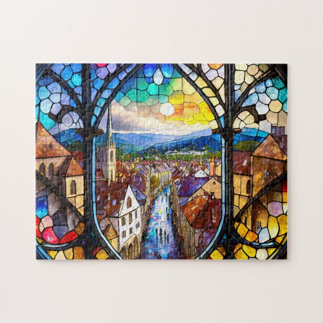 Mosaic Town 3 Easy brain Art Puzzle Photo Puzzles (Horizontal)
