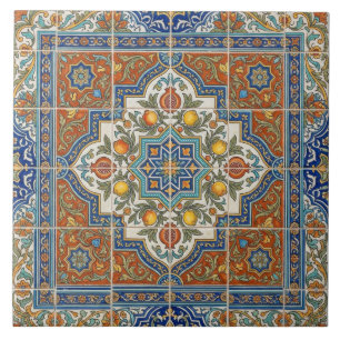 Mosaico de Azulejos de Cítricos Mediterráneos Vint