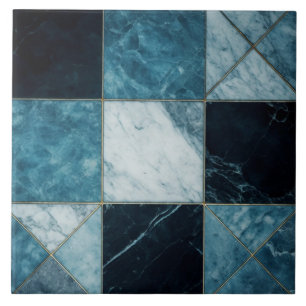 Mosaico de baldosas cerámicas de mármol azul - 9 b
