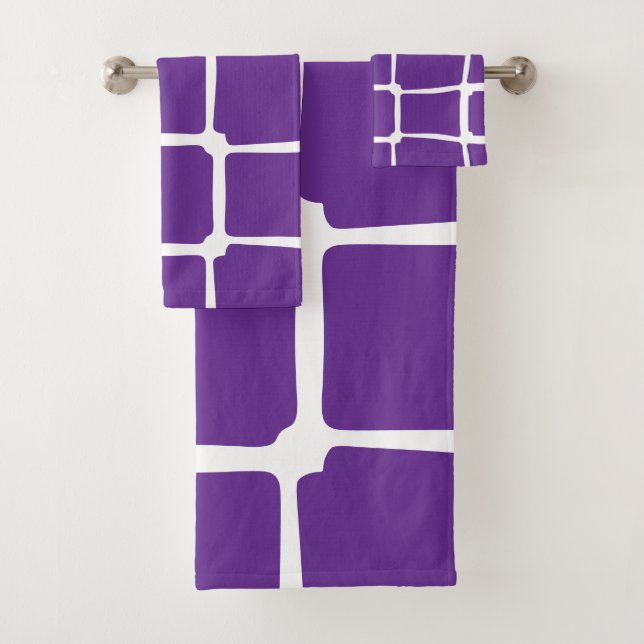 Mosaico de cuadrado desigual púrpura (In situ)