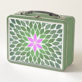 mosaico de flores rosadas