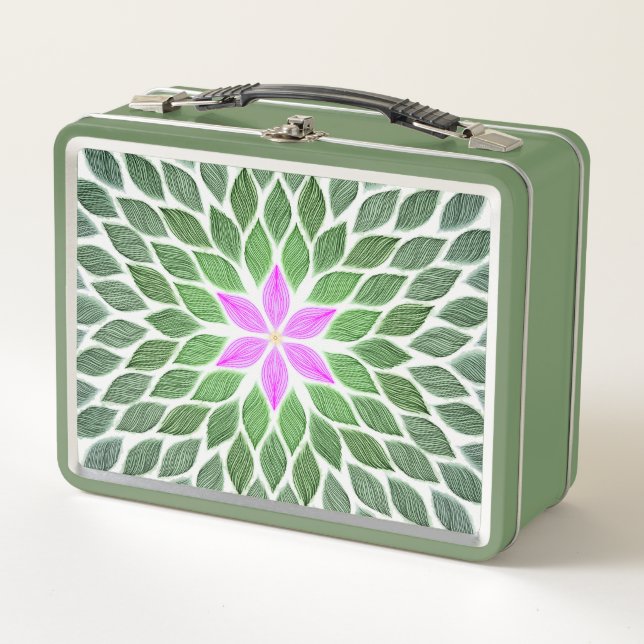 mosaico de flores rosadas (Anverso)