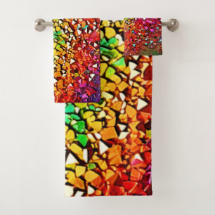 Mosaico de fragmentos de arcoiris