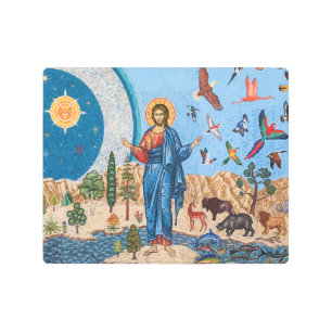Mosaico de génesis 10"x 8" Arte mural Metalizado