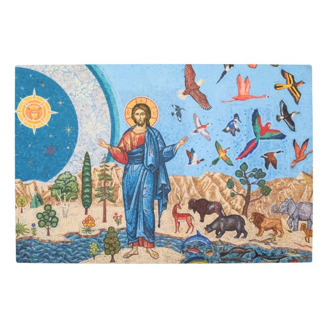 Mosaico de génesis 30"x 20" arte mural Metalizado (Anverso)