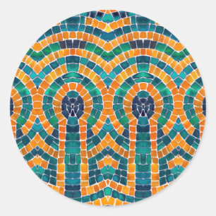 MOSAICO DE HIJOS DE ORO Pegatinas redondos pequeño