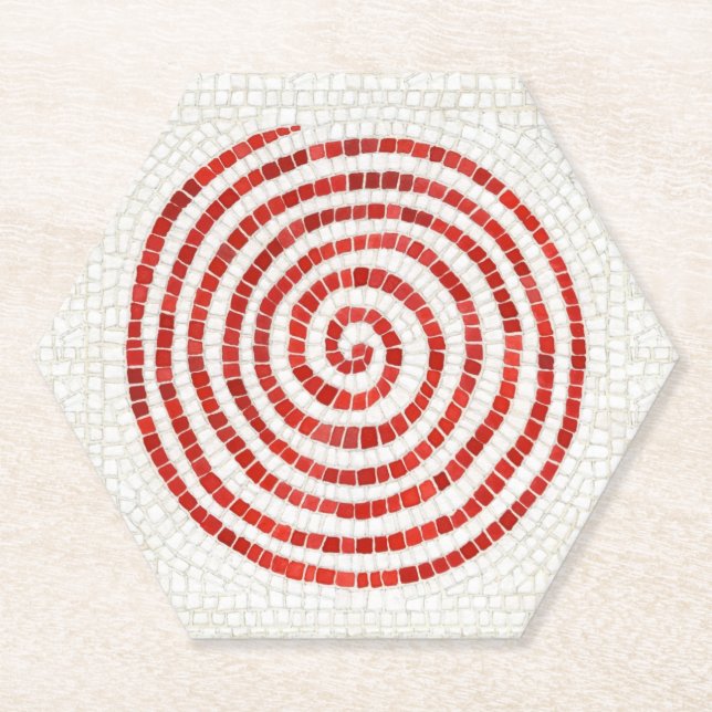 MOSAICO DE MOLINETE DE VIENTO Posavasos de Papel H (Anverso)