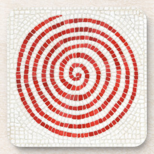 MOSAICO DE MOLINETE DE VIENTO Posavasos de Plástic