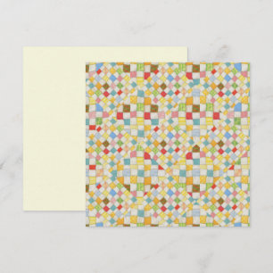 MOSAICO DE PATCHWORK Tarjeta plana cuadrada de 5,2