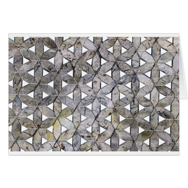 Mosaico de Piedra Gris Natural, flor de la vida (Anverso (Horizontal))