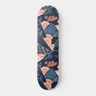 Mosaico de skateboards samouraïs