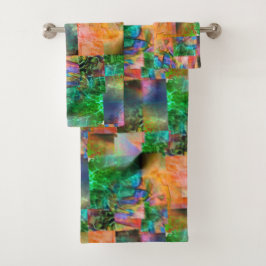 Mosaico de texturas desordenadas con ilusión de de