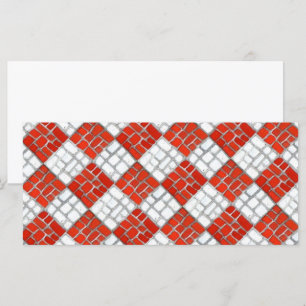 MOSAICO DE VERIFICACIÓN ROJA Tarjeta plana 4x9 / H