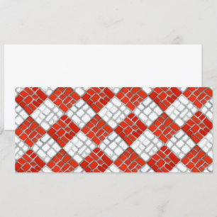 MOSAICO DE VERIFICACIÓN ROJO 4x9.25 Tarjeta plana 