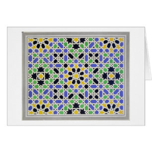 Mosaico en los dado de la puerta en el pasillo de