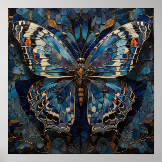 Mosaico Flutter - Mariposa 3D Arte moderno (Frente)