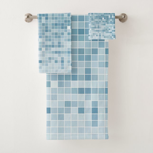 Mosaico Gradiente de Píxel Azul (In situ)
