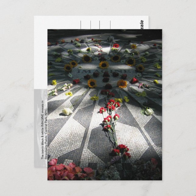 Mosaico IMAGINE, campos de fresa, postal NY - V (Anverso / Reverso)