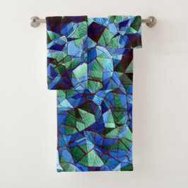 Mosaico irregular y desorganizado sobre el azul