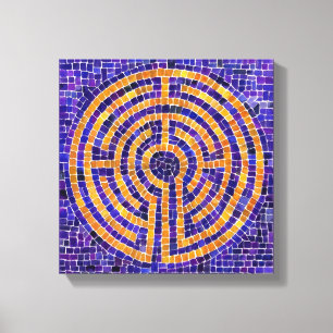 MOSAICO LABERINTO Lienzo Envuelto 12x12 (0.75" de 