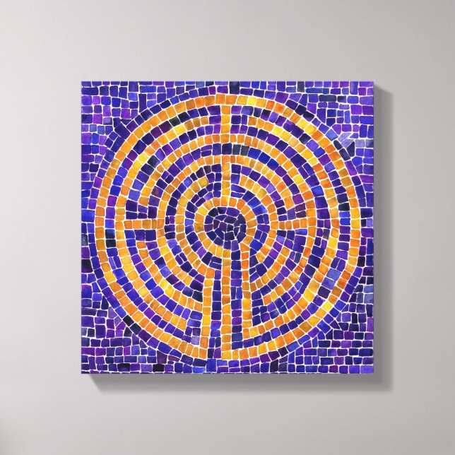 MOSAICO LABERINTO Lienzo Envuelto 12x12 (0.75" de  (Anverso)