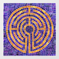 MOSAICO LABERINTO Vinilo para Ventana 30x30 cm
