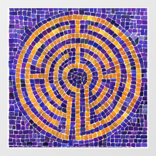 MOSAICO LABERINTO Vinilo para Ventana 30x30 cm