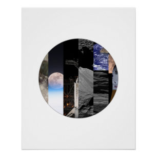Mosaico Lunar - Póster de Collage de Luna