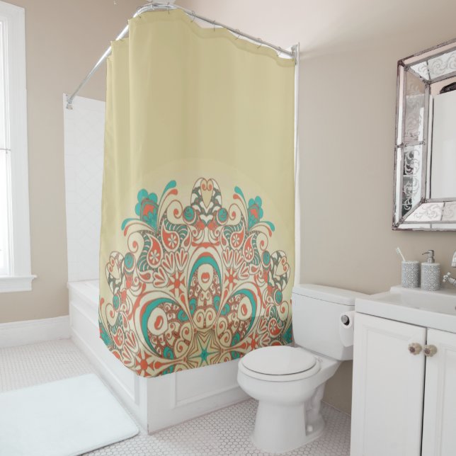 Mosaico Mandala Kaleidoscope - Cortina de ducha (In situ)