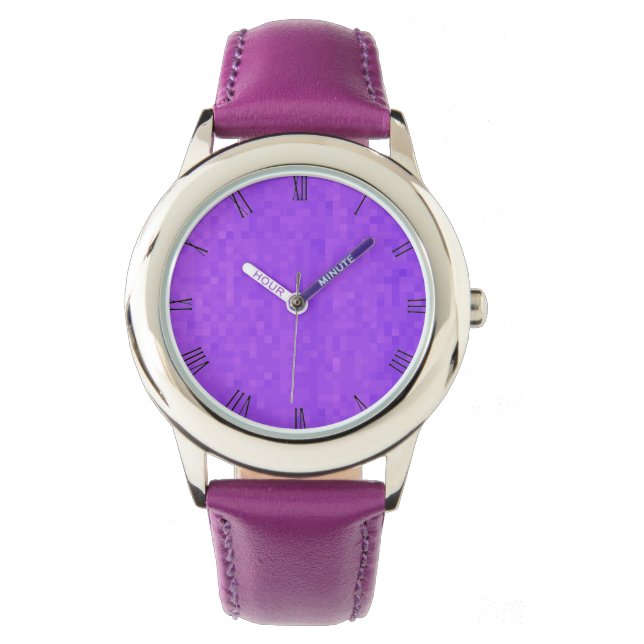 Mosaico morado de lavanda, reloj de pulsera infant (Anverso)
