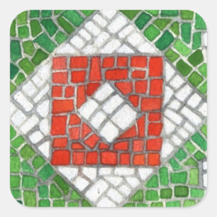 MOSAICO NAVIDEÑO Pegatinas cuadradas grandes