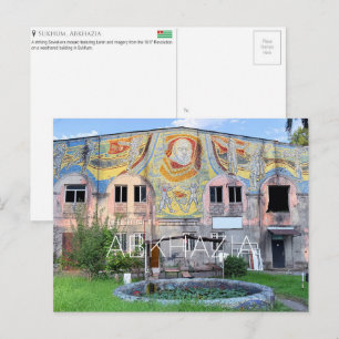 Mosaico soviético, Sukhum, Abjasia Tarjeta postal