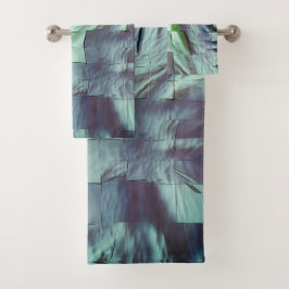 Mosaico verde grisáceo con suave esculpido y satin