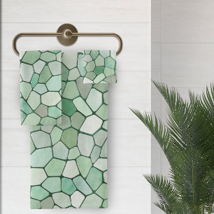 Mosaico verde pastoral suave