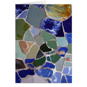 Mosaicos del azul de Antonio Gaudi